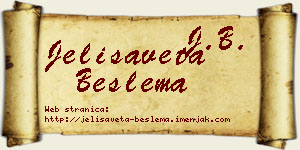 Jelisaveta Beslema vizit kartica